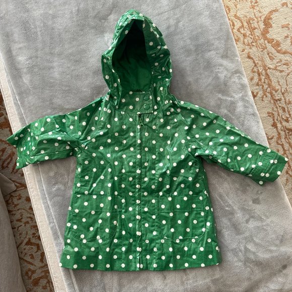 GAP Other - Baby Gap Green Polka Dot Raincoat EUC Sz 18-24 mos